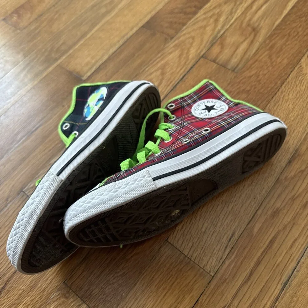 Converse All Star Chuck Taylor Youth Plaid Shoes Size 2